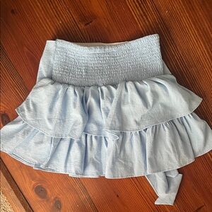 SHEIN Sky Blue Textured Skirt